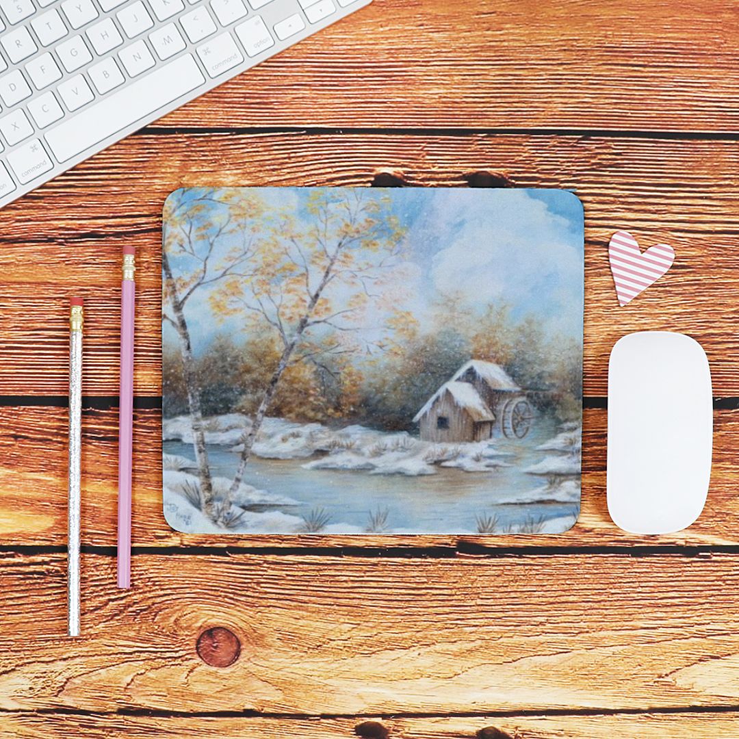 Cabin by Stream Mouse Pad (Rectangle)