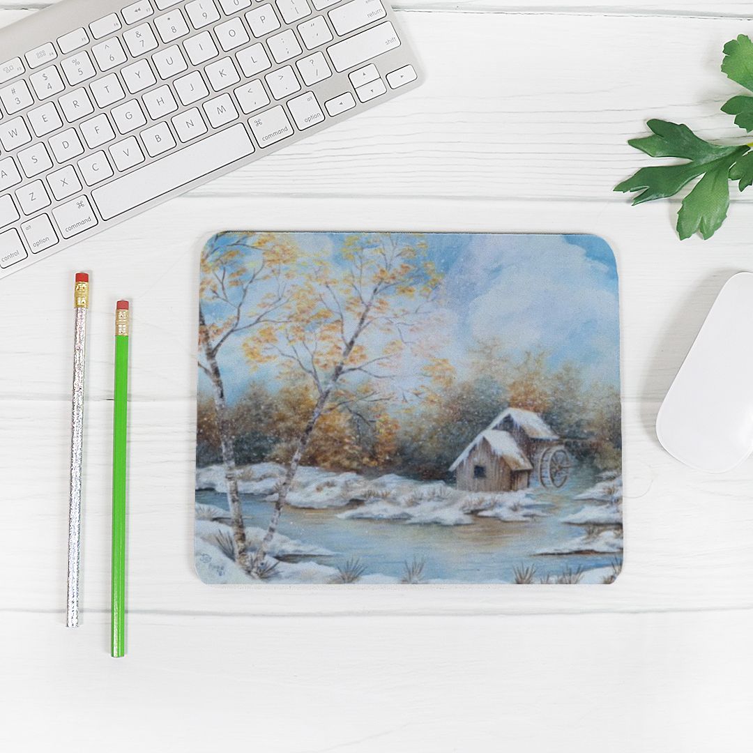 Cabin by Stream Mouse Pad (Rectangle)